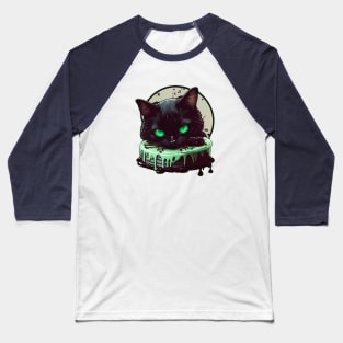 Cute Kitty Cat Love to Bite Cake Baseball T-Shirt